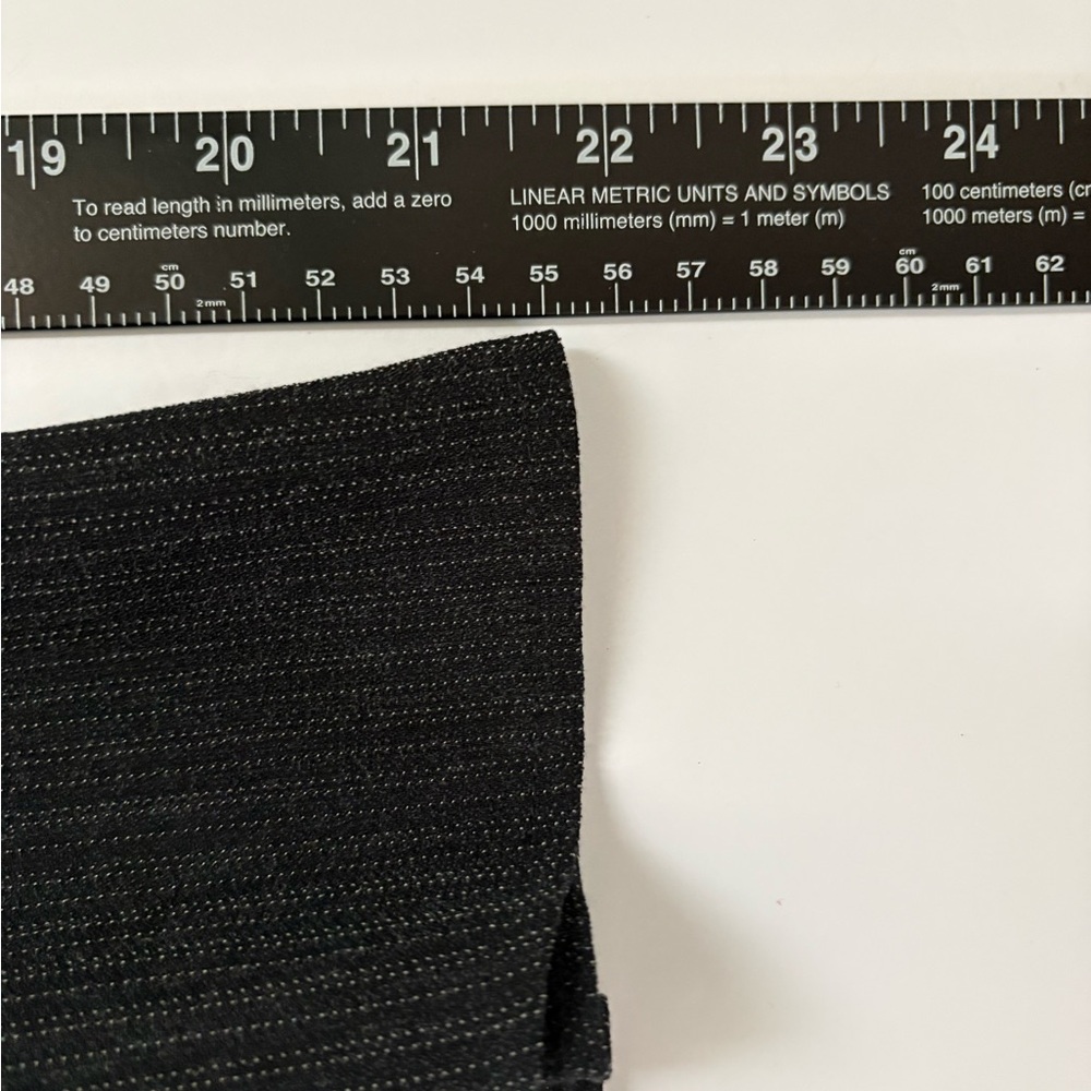 Anne Klein Black Pinstriped Gored Flare Knee Length Skirt Size 10P - Picture 7 of 7